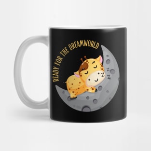 Ready for the dream world Hello little giraffe in pajamas sleeping cute baby outfit Mug